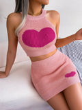 Shooting Spring And Summer Casual Love Bump Color Umbilled Coat Ass Skirt Suit Women's