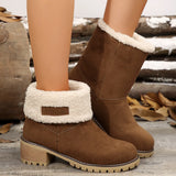 Short Boots Women's Boots Thick And High Heel Snow Boots Large Cotton