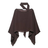 Women's Clothing Explosion Fashion Casual Round Collar Rivet Scarf Cape