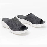 Slippers Women's 2025 Summer New Flat Bottom Fish Mouth Mesh Leisure Lady Wearing Cold