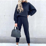 Autumn And Winter Hot Sale High-Necked Long Sleeve Grab Velvet Fashion Casual Jacket Set