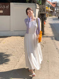 Special Price Does Not Return] Xixi Summer New Sling Dress Round Collar Pure Lust Dress