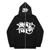 New High Street Hip-Hop National Tide Printing Zipper Clothing Fashion Fashion Couple