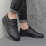 Men's Shoes Autumn And Winter New Cotton Shoes Casual Leather Shoes Fashion Soft Soles Pedal Shoes Men's Cotton