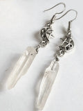Gothic Crescent Geometric Pendant Earring-Outfit