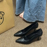 Spring And Autumn Season New Pointed High-Heeled Shoes Women Do Not Tired Feet Comfortable Single Shoes Women