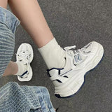 Shoes Women 2025 Autumn New Fashion Thick-Soled Lightweight Mesh Breathable Korean Version Of Casual Sports Shoes