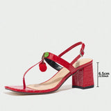 New Cherry Sexy Fashion Glass With Coarse Heeled