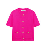 New Round Collar Button Temperament Gentle Short-Sleeved Coat