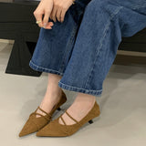 The Autumn Of 2025, The New Temperament Velvet Heady Kitten Heel Single Shoes Women's Shoes French Retro Women's Shoes High
