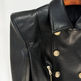 Early Autumn New Star Fashion Personality Shrugged Two-Cloity Buckle Short Locomotive Leather