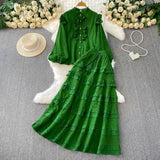 New French Wearing Women's Clothing Printing With Chest Pads With Chest Slings + High Waist Slim Half Skirt Two