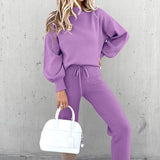 Autumn And Winter Hot Sale High-Necked Long Sleeve Grab Velvet Fashion Casual Jacket Set