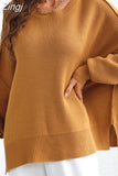 Women's Knitted Pullover Oversize Elegant Long Sleeve Casual Jumper Autumn Batwing Knitted Sweaters for Women