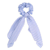 Bow Long Ribbon Hair Scrunchie Chiffon Floral Print Sweet Elastic Hair Band Ponytail Hair Scarf Hair Tie Hair