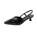Temperament Sharp Leather-Skinned Sandals 2025 New Fairy Style Retro Fine Behind The Empty Sandals