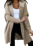 Hooded Knitted Cardigan Women's Long Sweater Women's Coat In The Autumn And Winter Of