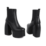 Autumn And Winter New Square Head High And Small Short Boots Female Short Barrel Thick And Martin