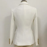 Fashion Women's Suit Jacket Metal Lion Buckle Double Buckle Repair Hemp