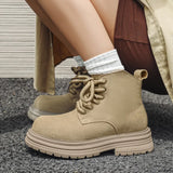Zingj Martens Couples Fall 2024 Short Boots Fashion Ready Large Yellow Boots British Style Work Boots