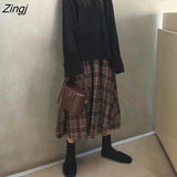 Skirts All-match Autumn Spring Basic Loose Empire Mujer Faldas Korean Fashion Popular Simple Retro Chic Female