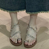 Sandals Women's Soft Soles 2025 Summer New Round-Headed Roman Shoes Toe French Evening Wind Flat