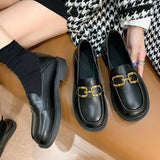 Women 2025 Autumn And Winter New Chain Middle School Mother Flat Slacker Pedal Pedalle Lep