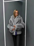 Winter Imitation Fur Coat Women's 1200 Grams Warm Plush