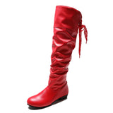 Size 43 Women After Tied High Boots Women Wish Autumn And Winter Folds Low And Long