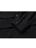 Women Blouses Harajuku Punk Streetwear Black Casual Gothic Tie Blouse Vintage Long Sleeve Loose Turn Down Collar Shirt