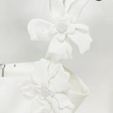 New Star Fashion Sling Vest Blouse Three-Dimensional Floral Half-Skirt Set Two-Piece