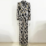 New Star Fashioned Metal Snitch Red Gallprint Suit Jacket