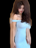 Bag-Buffed Seabless Shoulder-To-Shoulder Tight-Up Hottie Thai Temperament Short Skirt Vest