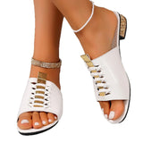 Cool Slippers Women's Spring And Summer Coarse And Beef-Shoeed Women's Sandals Fish Mouth Side Zip Retro Women's Shoes