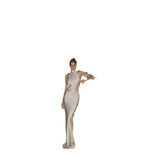 Summer New Women's Pure Color Tie With Waist Temperament Fashion Dress