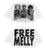 Cool Boy New English Before And After Printing 毛棉 Five-Sleeved T-Shirt Round Collar