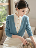 Small Fragrant Wind High-Level Fake Two Sweater Women New Autumn And Winter Unique Super-Looking Temperament Knitting