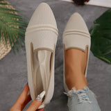 Summer New Pointed Single Shoes Women Low Help Fabric Shallow One-Legged Flat Heel Low-Heel Large Women's