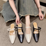 Women's New French Bag Head In The Summer Of 2025 With Cool Drag Pointed Shoes Wearing