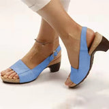 Women's Large Code 2025 Summer New Fish Mouth Clip Beach High Heel Buckle Buckle Women's