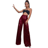 Women's High-Waist Fashion Sleeves Sleeves Loose-Ragging Wide Leg Pants Summer