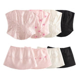 Spring And Summer New Fashion Sexy Bareback Pure Lust Style Design Fish Bone Bow