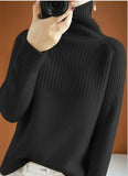 Zingj Autumn And Winter Lazy Wind Thickened High-Necked Sweaters Women's Long-Sleeved Solid Color Pile Collar Knitted Bottomed