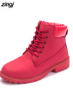 Winter Ankle Snow Boots For Women Female Warm Fur White Boots Lace Up Bota Feminina Shoes For Women Botas
