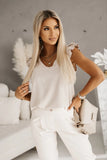 Zingj Hot Style Summer Simple V-Neck Flounce Short-Sleeved Shirt Jacket