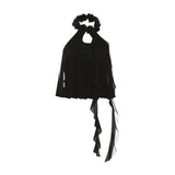2024 Summer New Women's Clothing Niche Design Feeling Hanging Back Wave Decoration Small