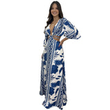 Zingj Years Southeast Asian Women's Color Five Minutes Bat Sleeve Waist Band Long