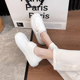 Shoes Women's Spring And Summer Breathable Soft Bottom Standing Not Tired Feet Magic Stick Single Shoes Women's Medical Care Work Small White