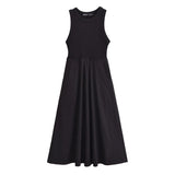 Pocket Spliced Midi Dress