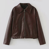 Women's ZA New Temperament Fashion Personality Red Two-Color